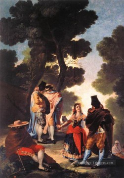 Une promenade en Andalousie Romantique moderne Francisco Goya Peinture à l'huile